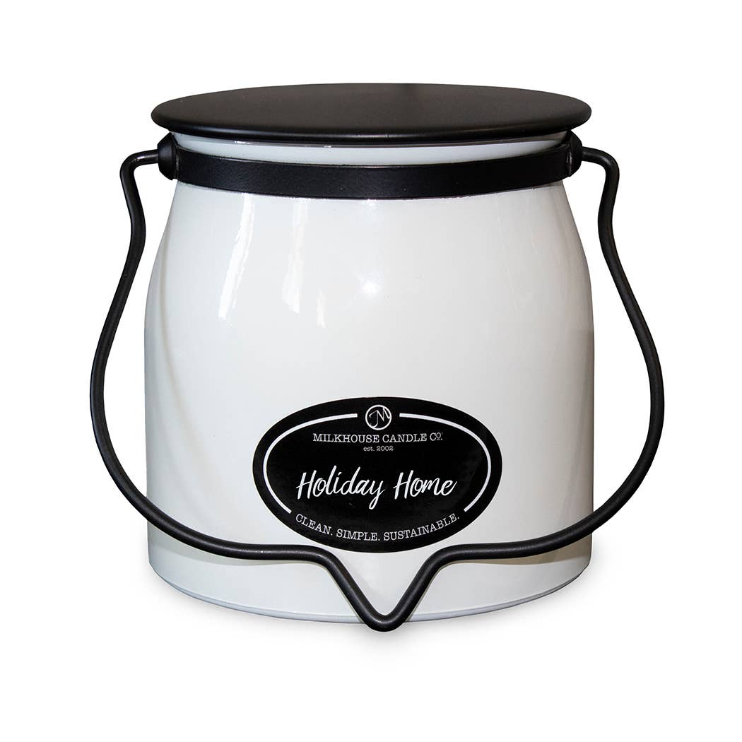 Butter Jar 16 oz: Holiday Home