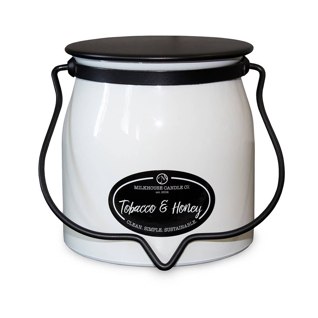 Butter Jar 16 oz: Tobacco & Honey