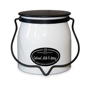 Butter Jar 16 oz: Oatmeal Milk and Honey