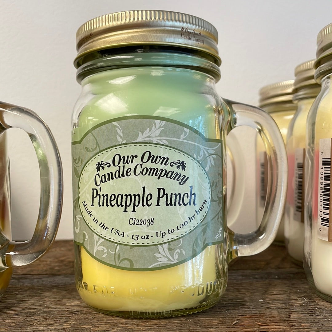 Pineapple Punch Mason Candle