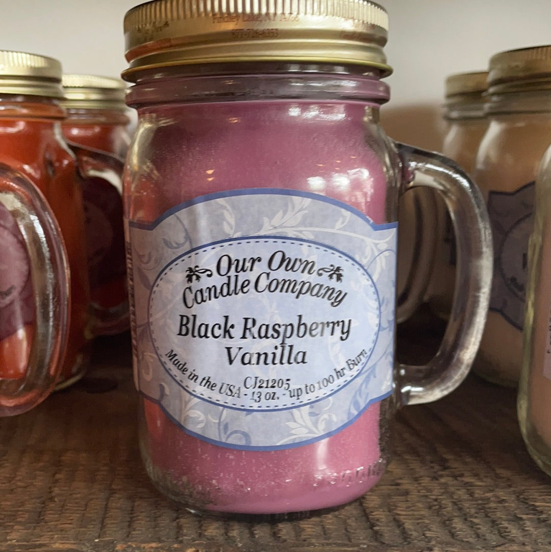 Black Raspberry Vanilla Mason Candle