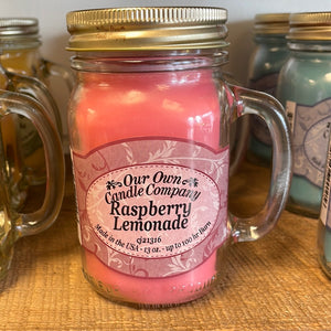Raspberry Lemonade Mason Candle