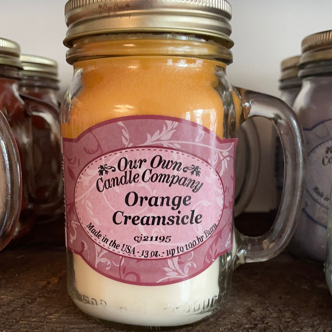 Orange Creamsicle Mason Candle
