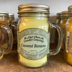 Coconut Banana Mason Candle