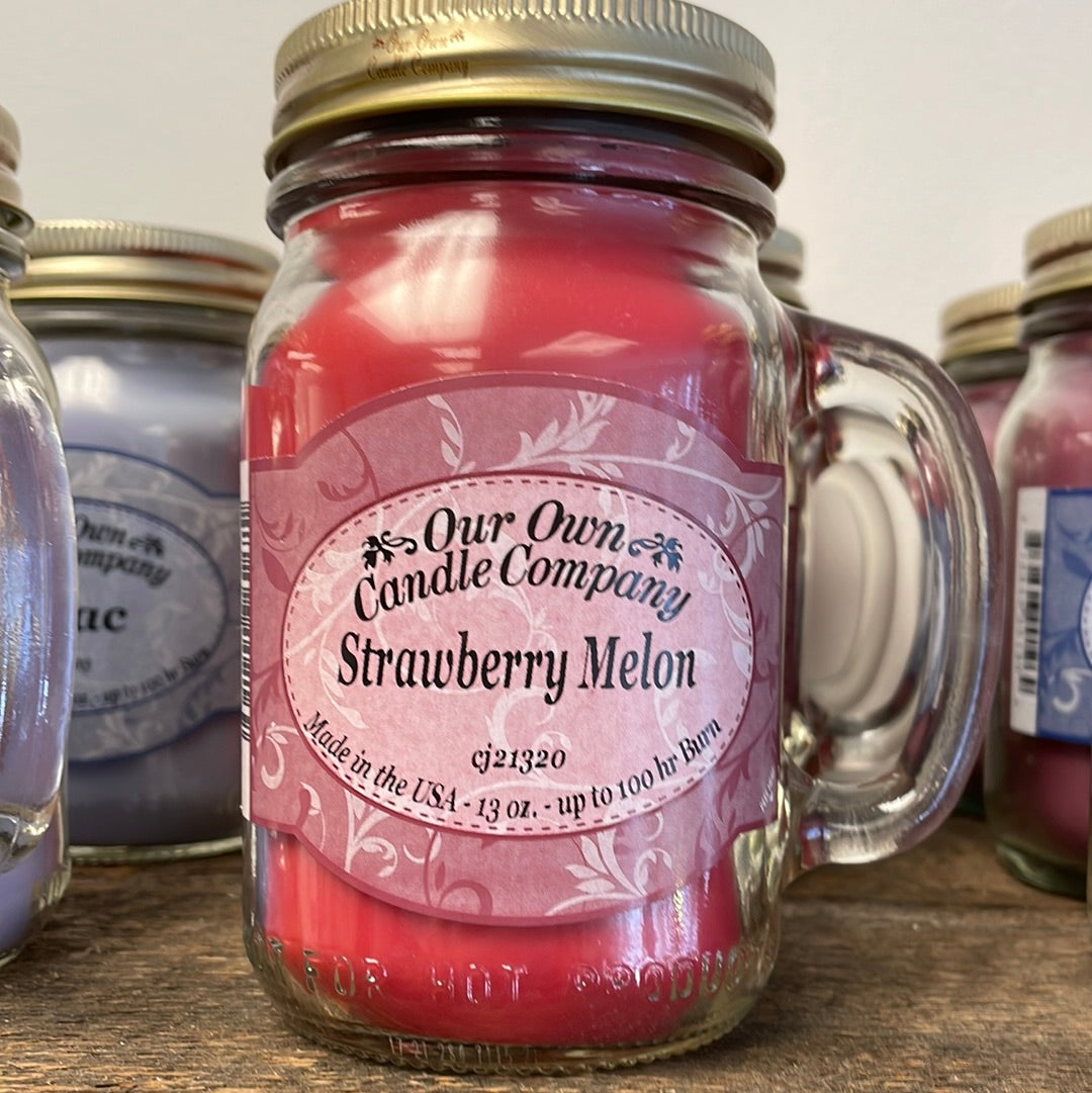 Strawberry Melon Mason Candle